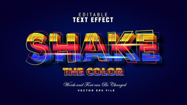 Shake the Color Text Effect