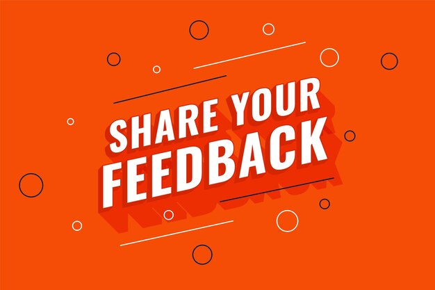 Share your feedback orange background