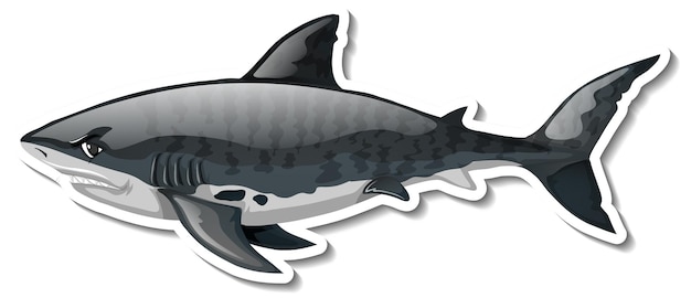 Free Vector shark animal cartoon sticker