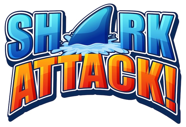 Shark Attack typography design