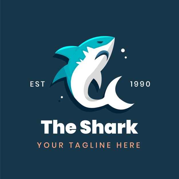 Shark branding logo template