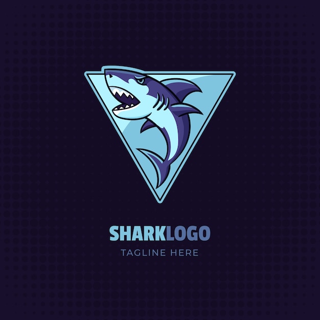 Free Vector shark branding logo template