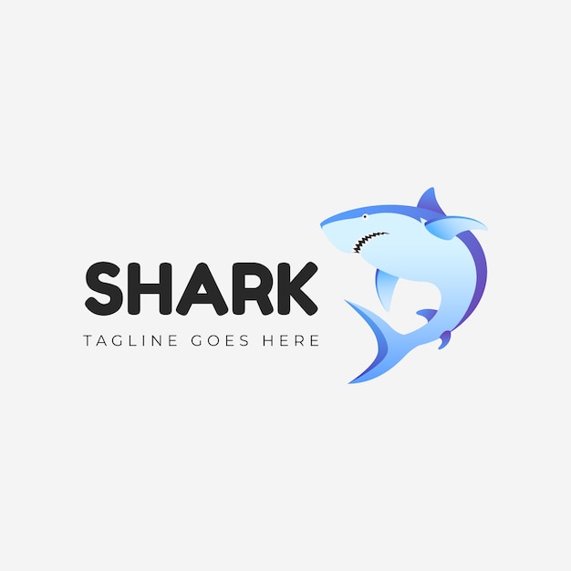 Free vector shark branding logo template