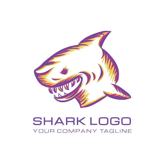 Shark branding logo template