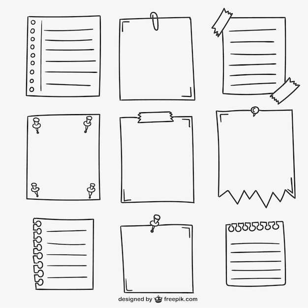 Free Vector sheets of paper