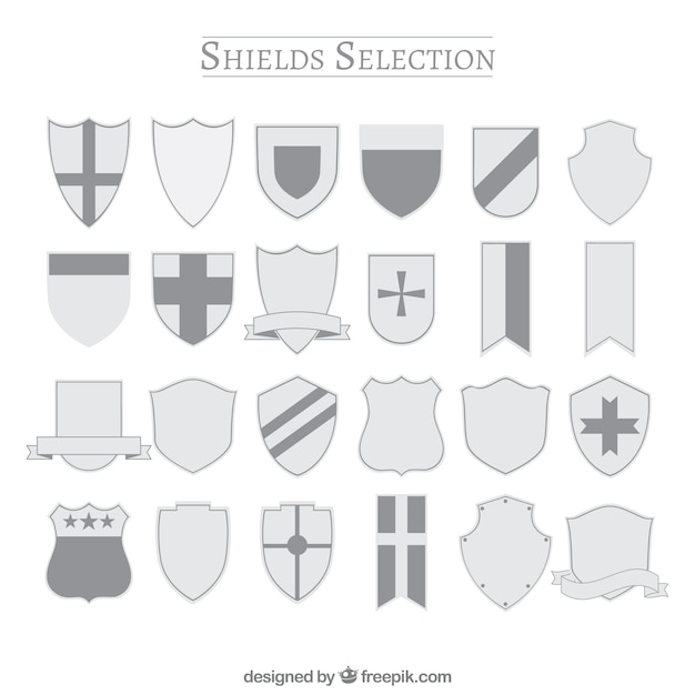 Free Vector shields selection