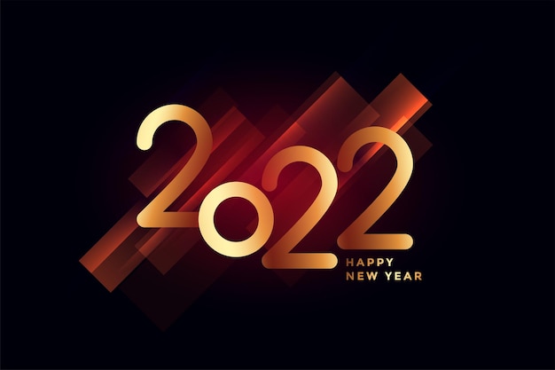 Shiny 2022 new year stylish background design