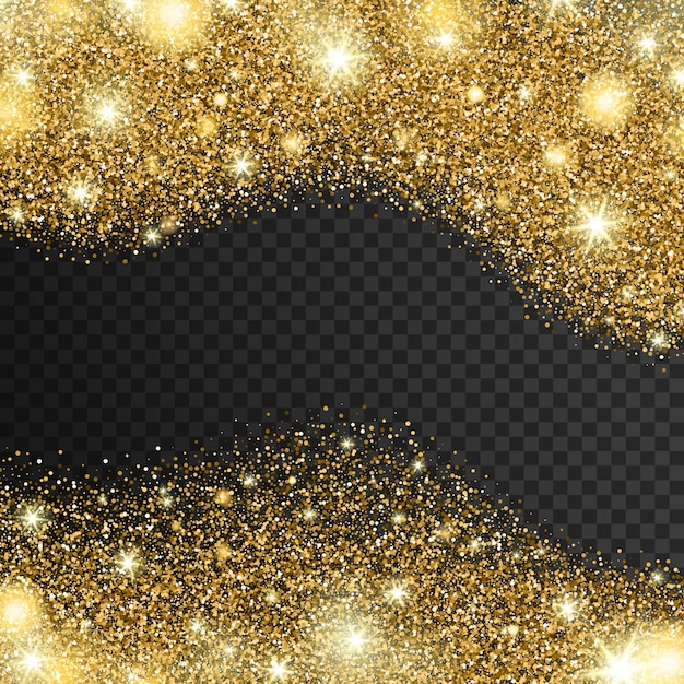 Shiny background with golden sparkles