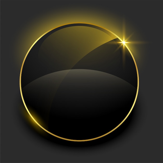 Free Vector shiny black and golden empty frame