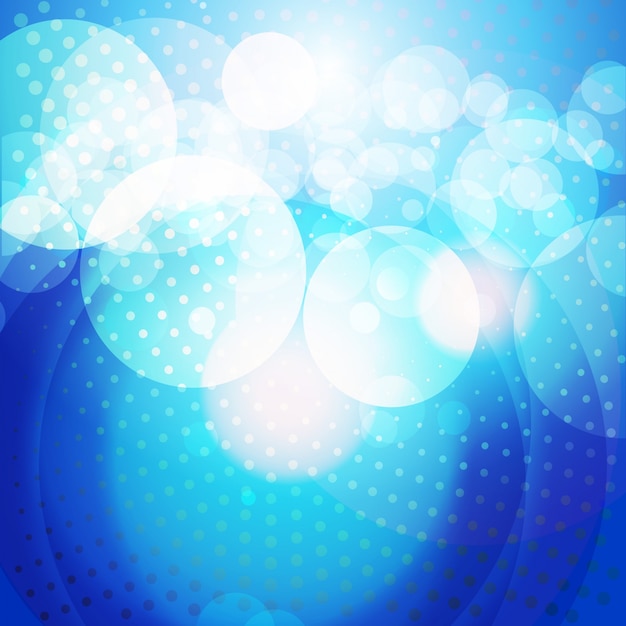 Shiny blue bokeh background