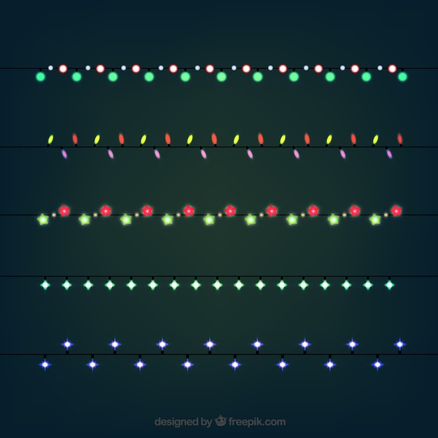 Free Vector shiny christmas lights