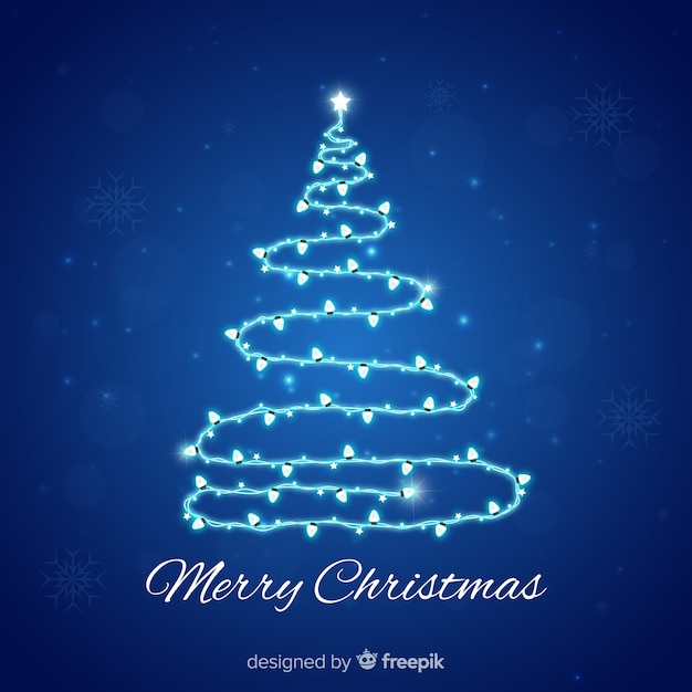 Shiny christmas tree background