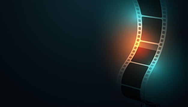 Free Vector shiny film negative cinema background with text space