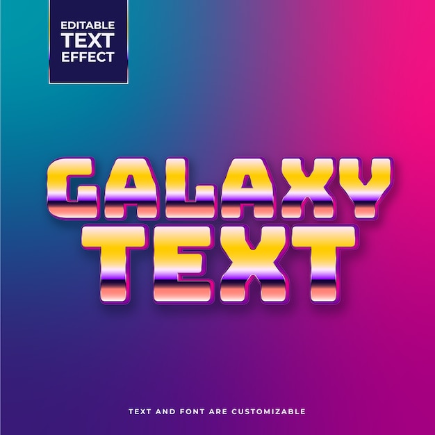 Shiny galaxy text effect