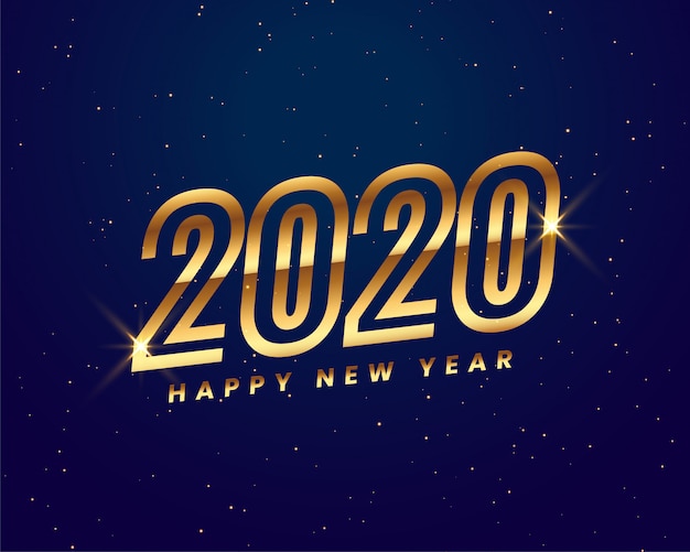 Shiny golden 2020 new year background creative 