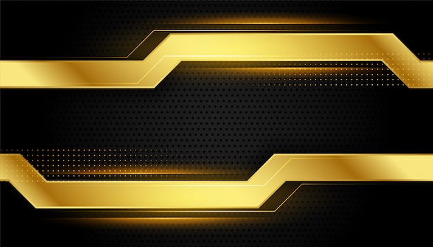 Shiny golden and black geometric style design