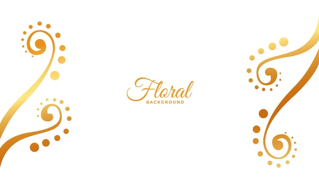 Free vector shiny and golden flourish swirl art white background design