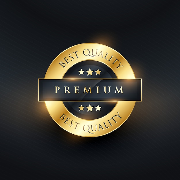 Free Vector shiny golden luxury badge