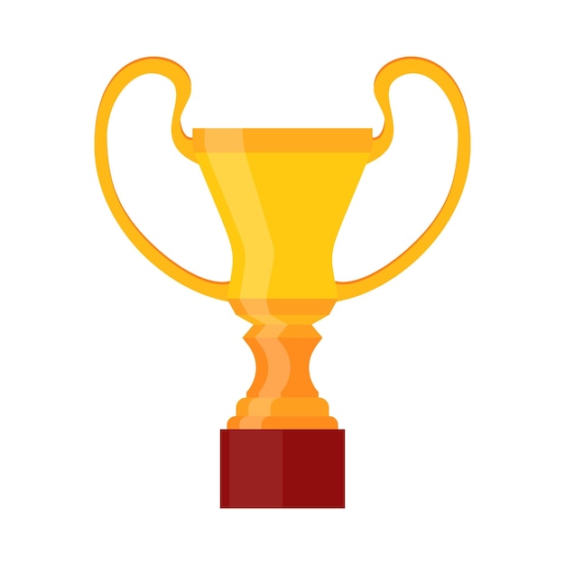 Free Vector shiny golden trophy cup with red base