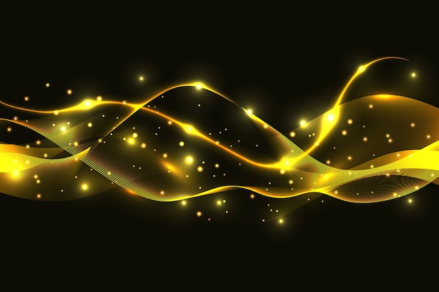 Free vector shiny golden wave background