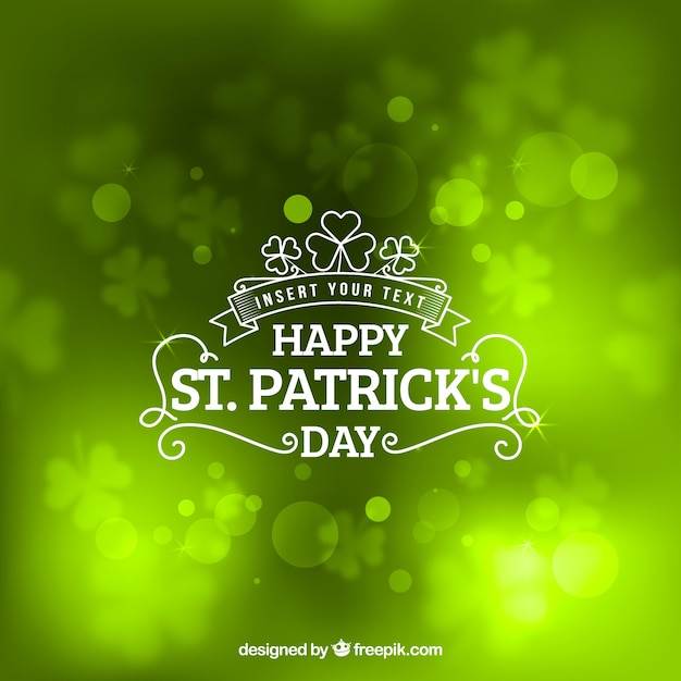 Shiny green st patricks day background