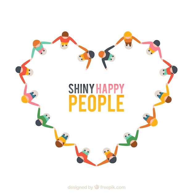 Free Vector shiny happy people