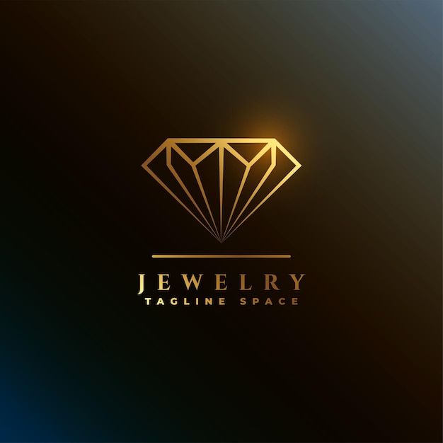 Shiny jewelry diamond logo concept vector design