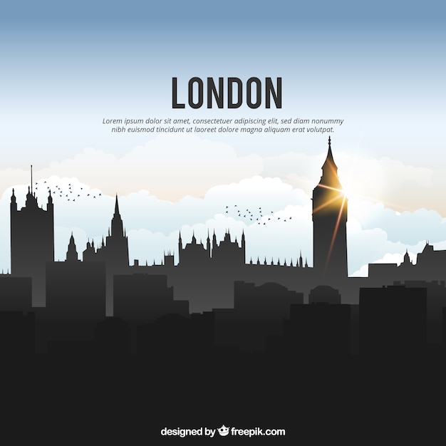 Free vector shiny london skyline