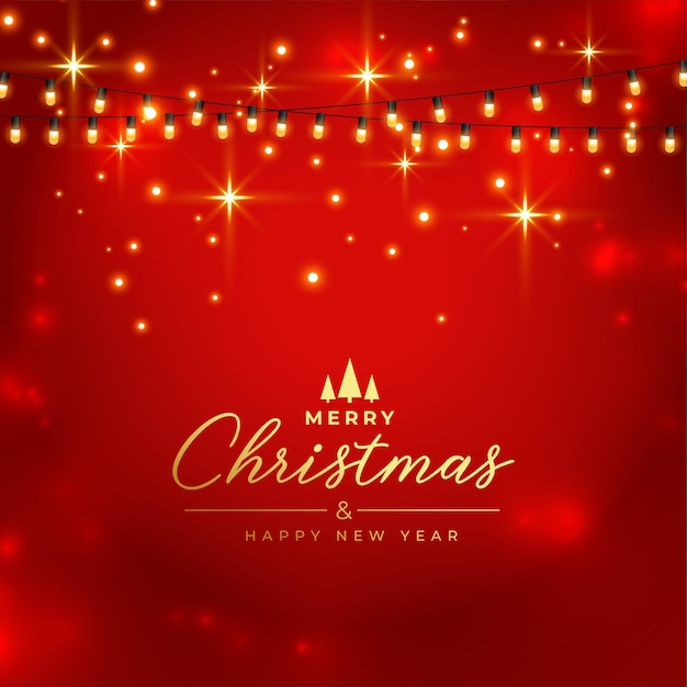 Shiny merry christmas celebration event background with lights