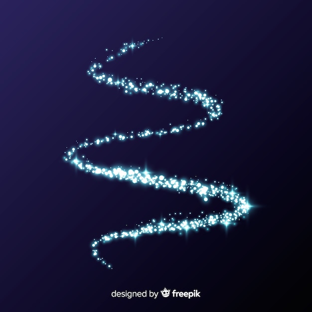 Free Vector shiny particles spiral realistic style