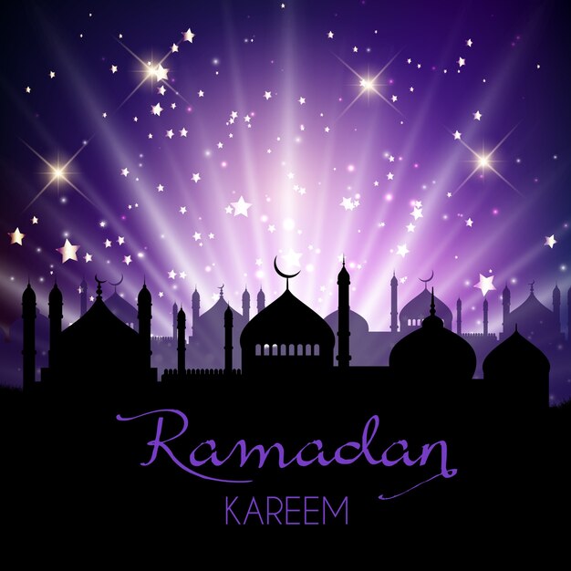 Shiny ramadan kareem design