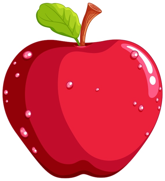 Free Vector shiny red apple vector illustration