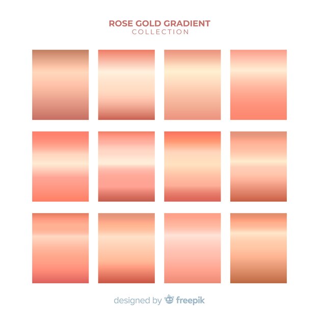 Shiny rose gold gradient collection