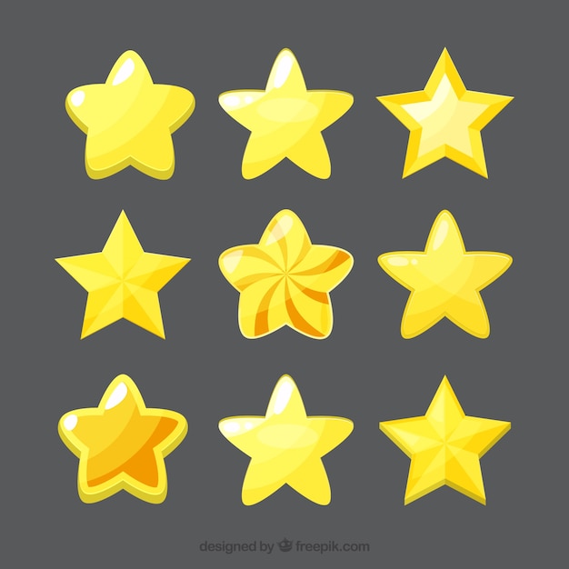 Shiny yellow star collection