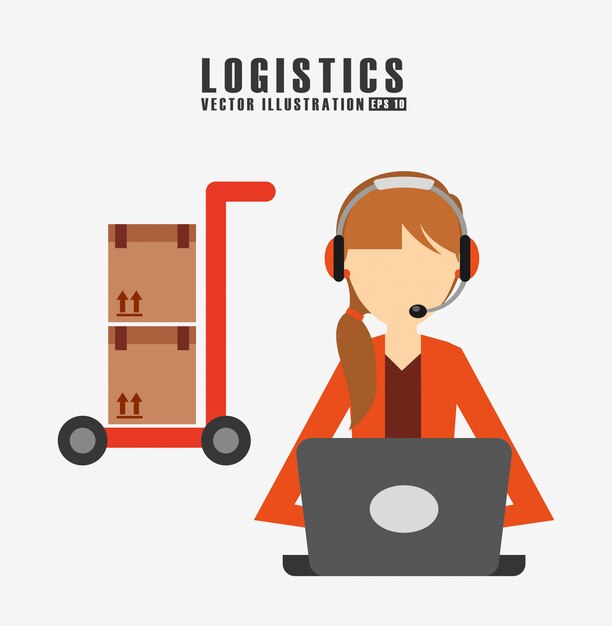 Shipping logistics illustration