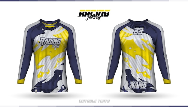 Free Vector shirt template, racing jersey design, soccer jersey