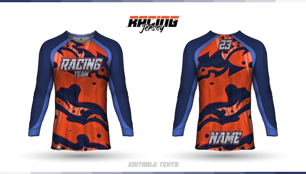 Free Vector shirt template, racing jersey design, soccer jersey