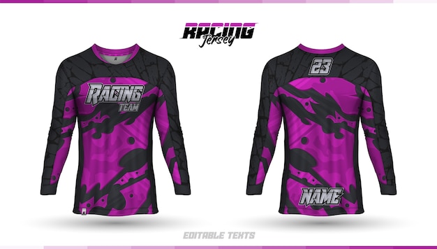 Shirt template, racing jersey design, soccer jersey