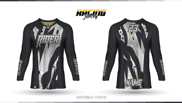 Shirt template, racing jersey design, soccer jersey