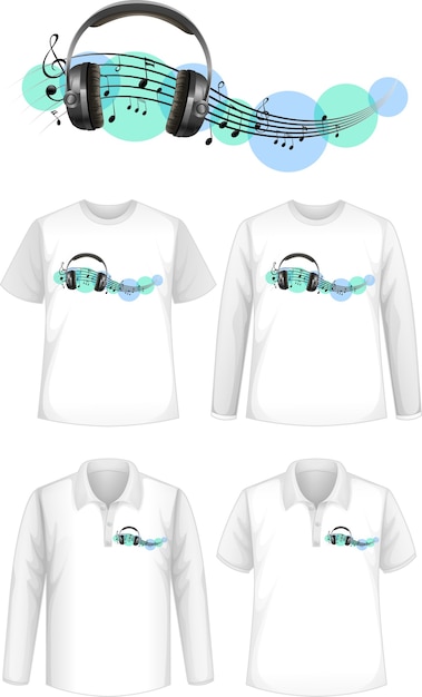 Free vector shirt with music logo