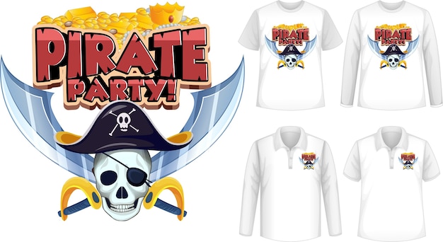 shirt with pirate party icon