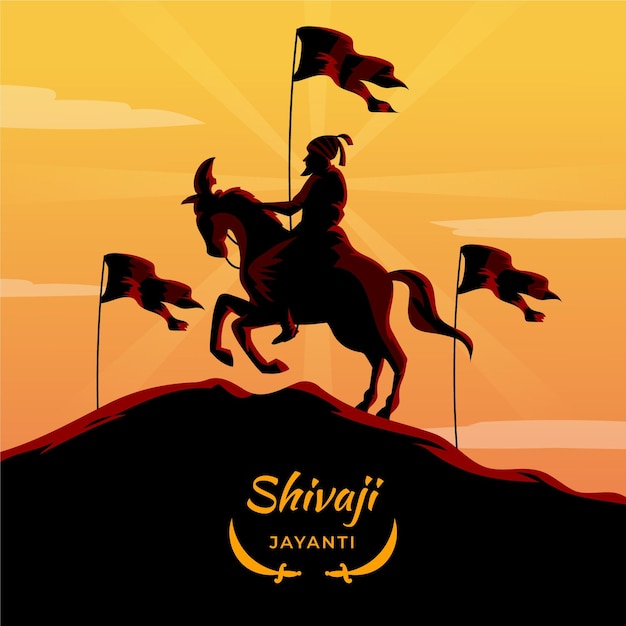 Shivaji jayanti illustration