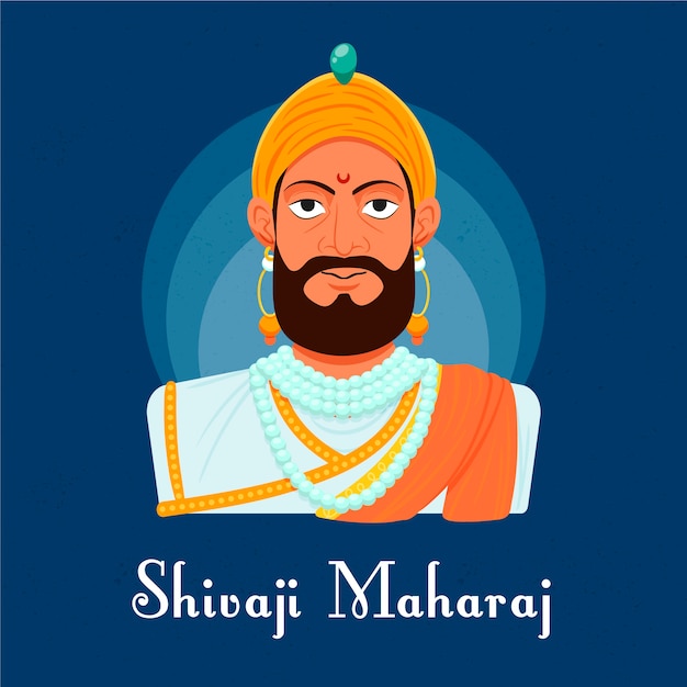 Shivaji maharaj illustration concept