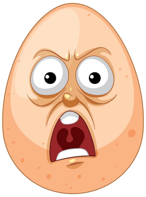 Free Vector shocked egg expression