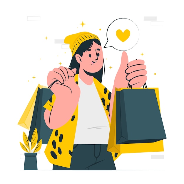 Shopping bag concept illustration