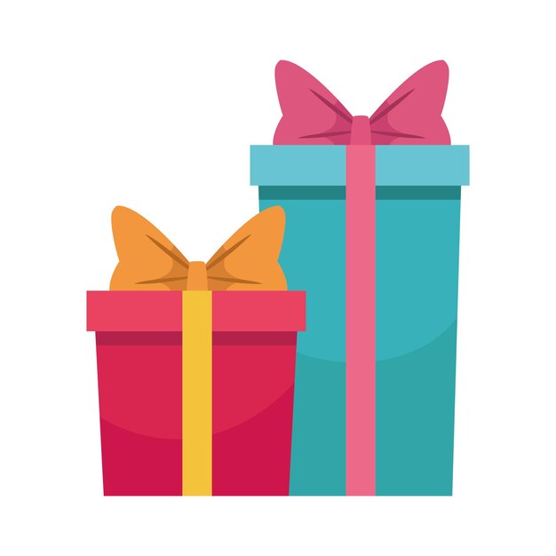 shopping gift boxes icon isolated