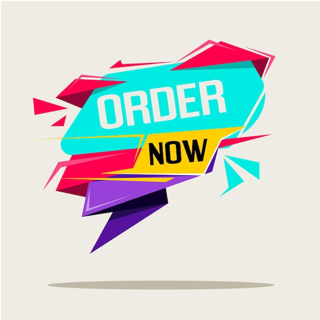 Free Vector shopping order now banner