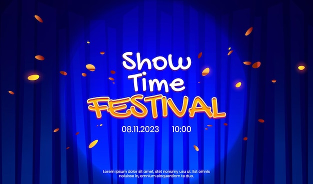 Show or festival announcement banner template