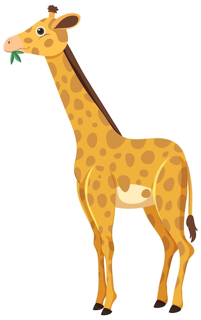 Free vector side of giraffe in flat cartoon style