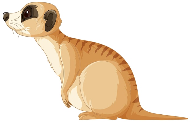 Free Vector side of meerkat animal in cartoon style